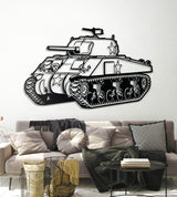 M4 Sherman Metal Tank Wall Art - NCP0631