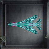 B-1B Lancer Top Metal Neon Aircraft Wall Art - NCN0015