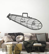 Seawolf Class Metal Submarine Wall Art - NCP0647