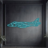 Harrier GR7 Metal Neon Aircraft Wall Art - NCN0049