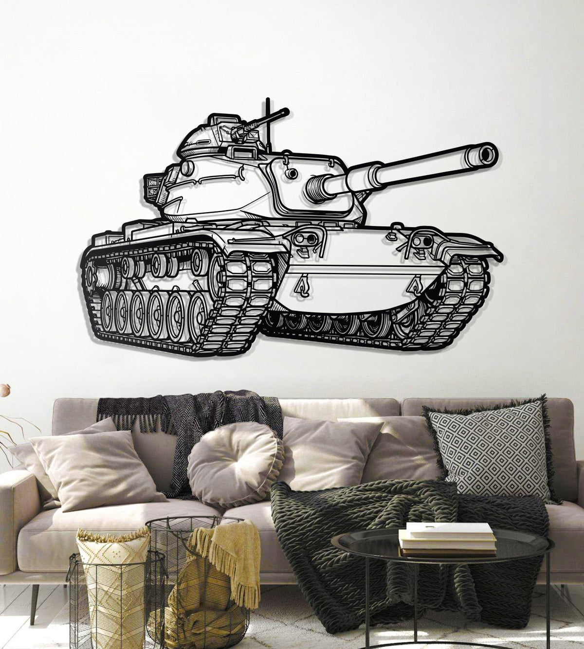 M60 Patton Metal Tank Wall Art - NCP0630