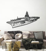 USS Kitty Hawk Metal Aircraft Carrier Wall Art - NCP0673