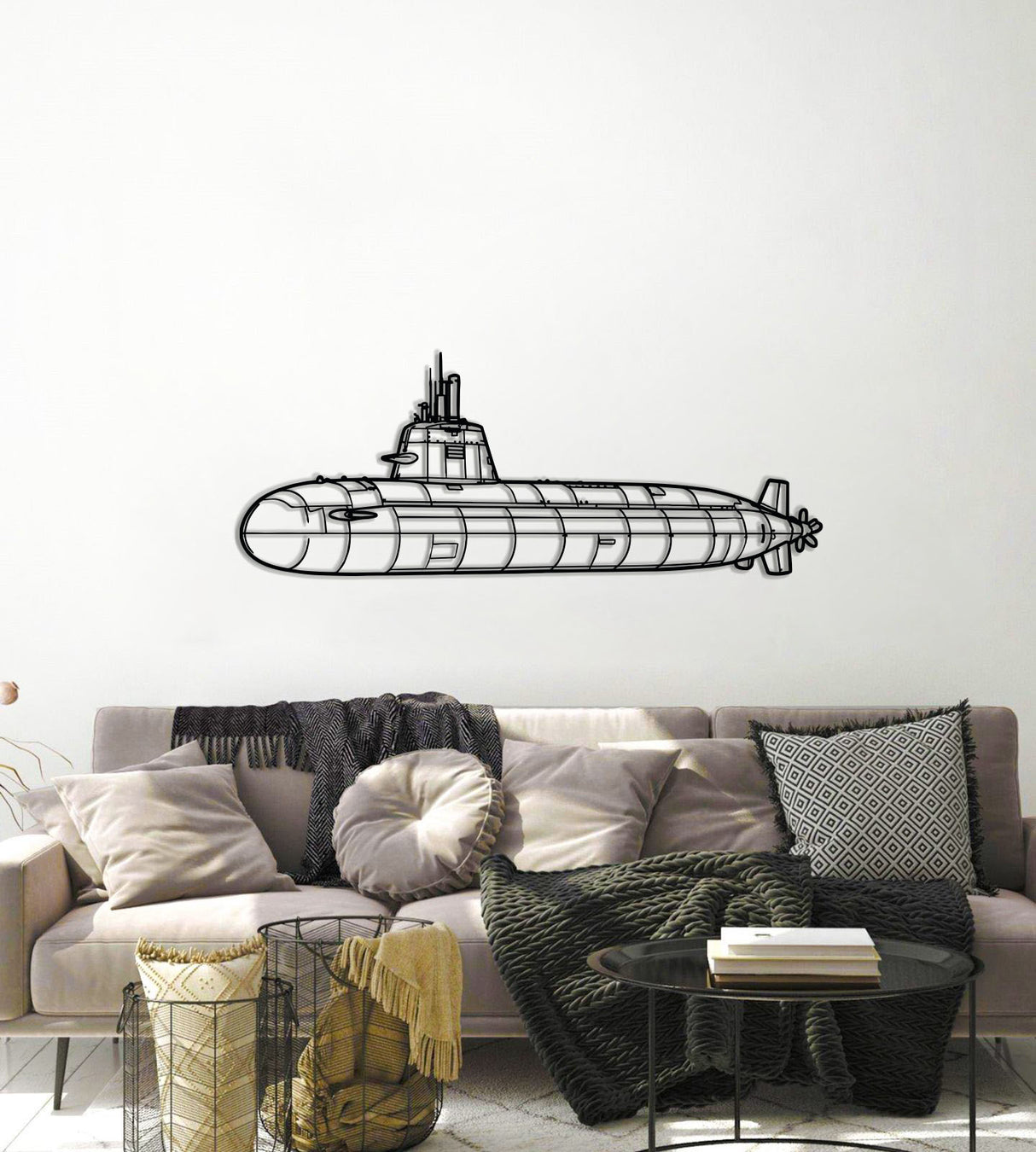 Type 216 Metal Submarine Wall Art - NCP0664