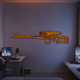 Dragunov Metal Neon Weapon Wall Art - NCN0068
