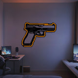 Glock Metal Neon Weapon Wall Art - NCN0065