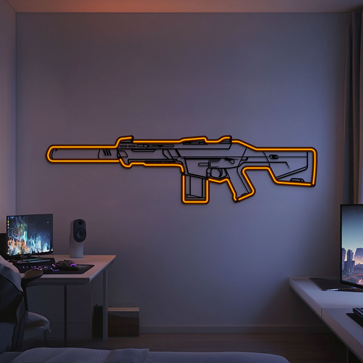 Phantom Metal Neon Weapon Wall Art - NCN0070