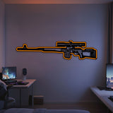 Dragunov Metal Neon Weapon Wall Art - NCN0068