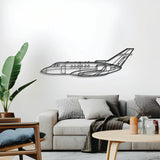800XP business jet wall decor – elevation screws lift the piece 1 cm from wall for a 3D effect