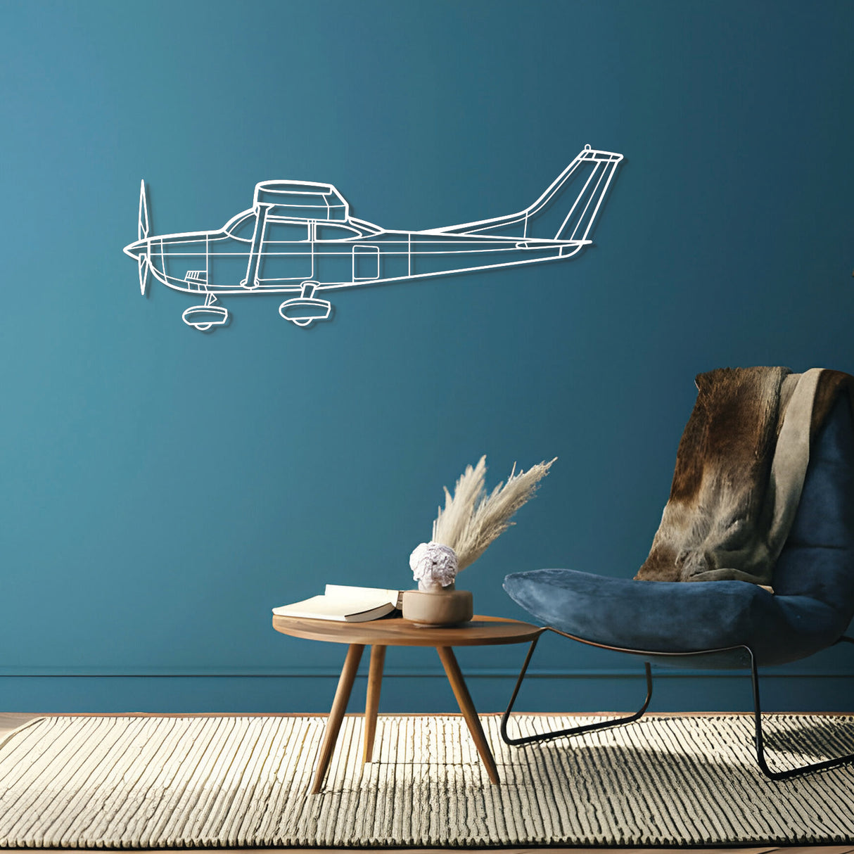 182P Skylane Metal Aircraft Wall Art - NCP0001