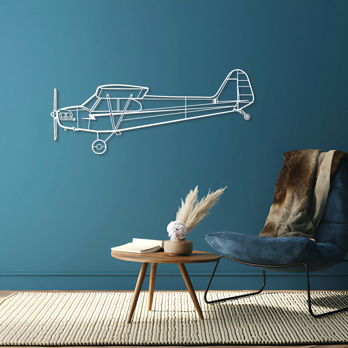 J-3 Cub Metal Aircraft Wall Art - NCP0097