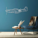 P-51 Mustang Metal Aircraft Wall Art - NCP0111