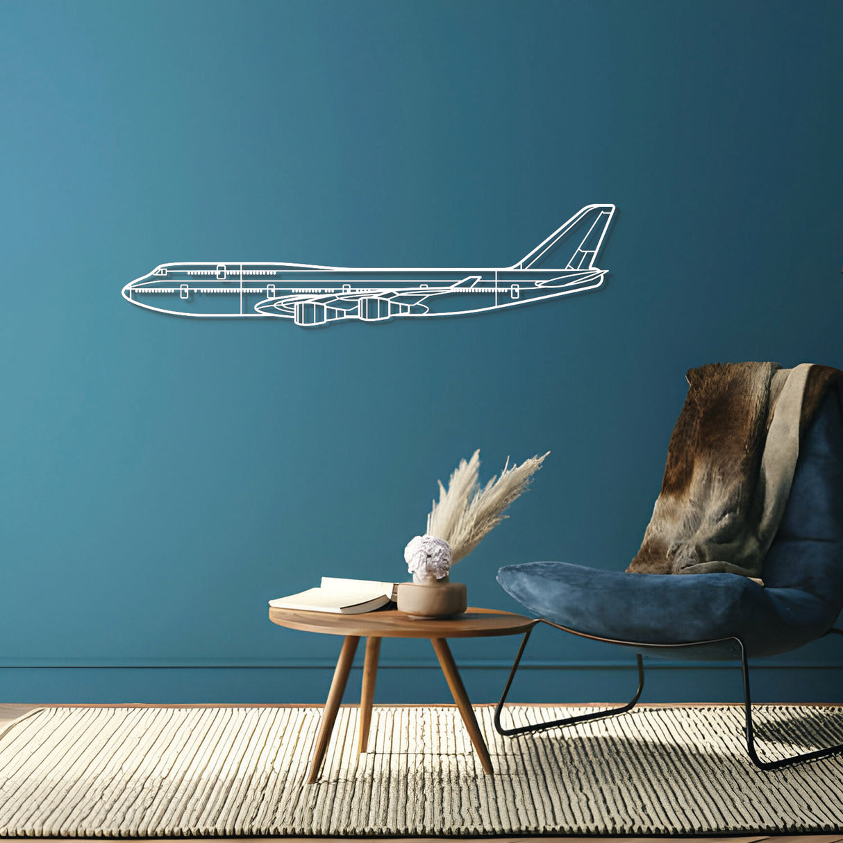 747-800 Metal Aircraft Wall Art - NCP0010