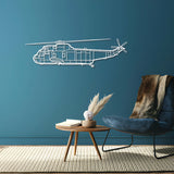 SH-3 Sea King Metal Aircraft Wall Art - NCP0125