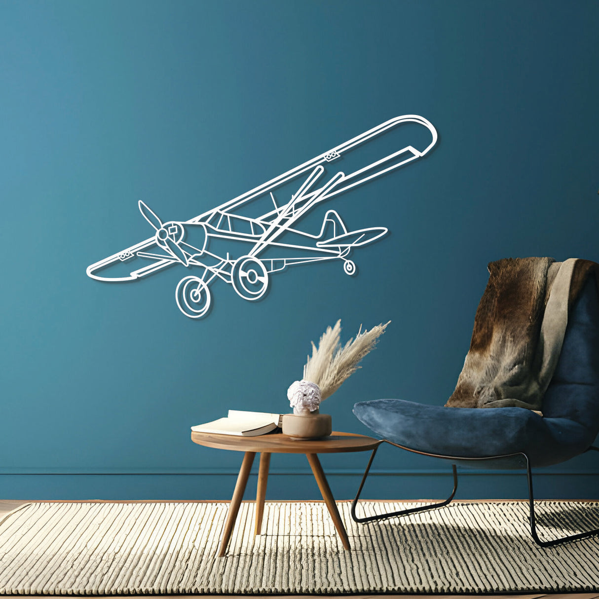 Super Cub Metal Aircraft Wall Art - NCP0139