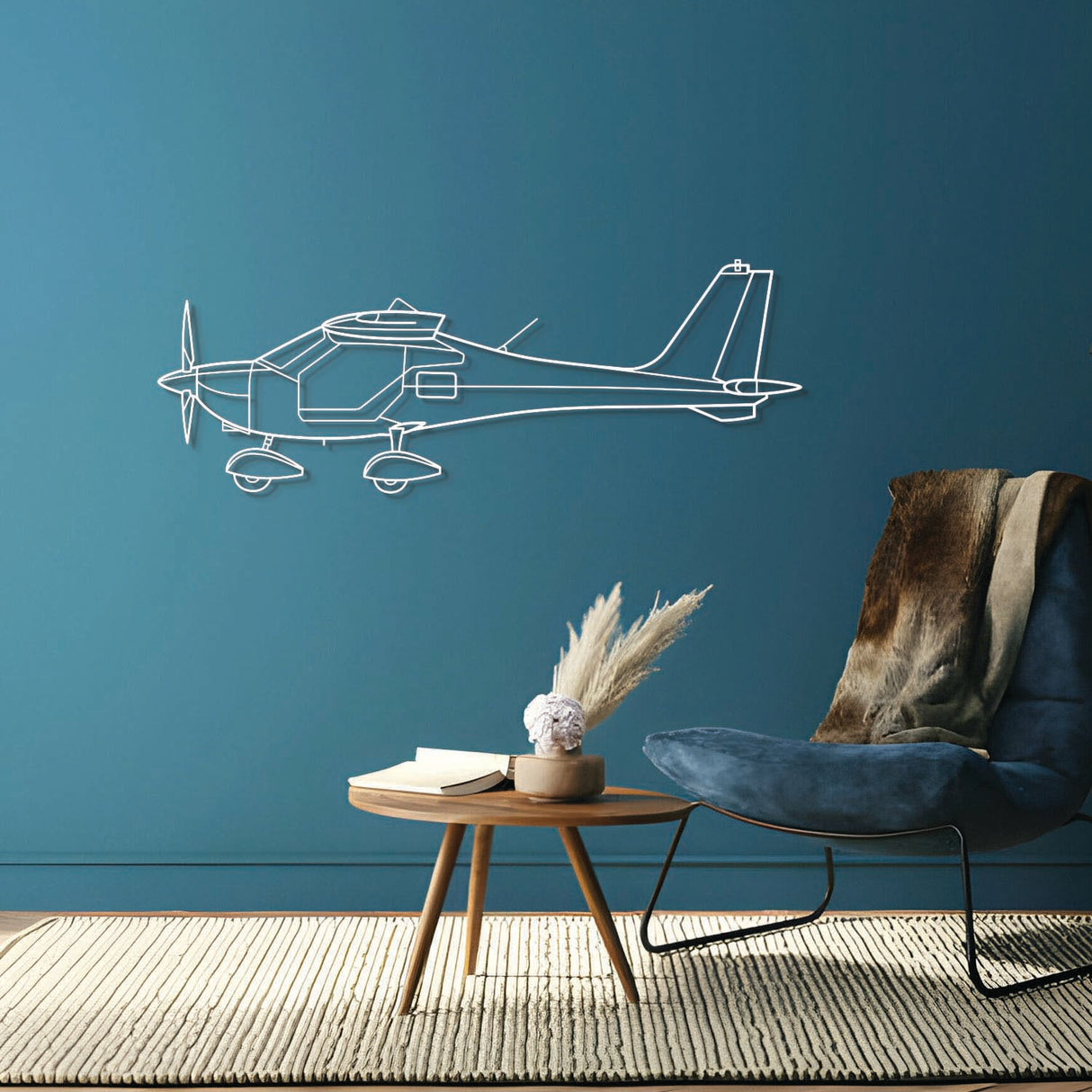 KR-030 Topaz Metal Aircraft Wall Art - NCP0481