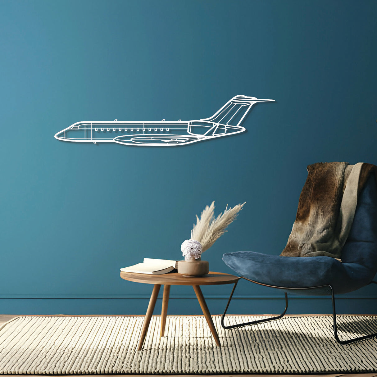 Global 6000 2018 Metal Aircraft Wall Art - NCP0283