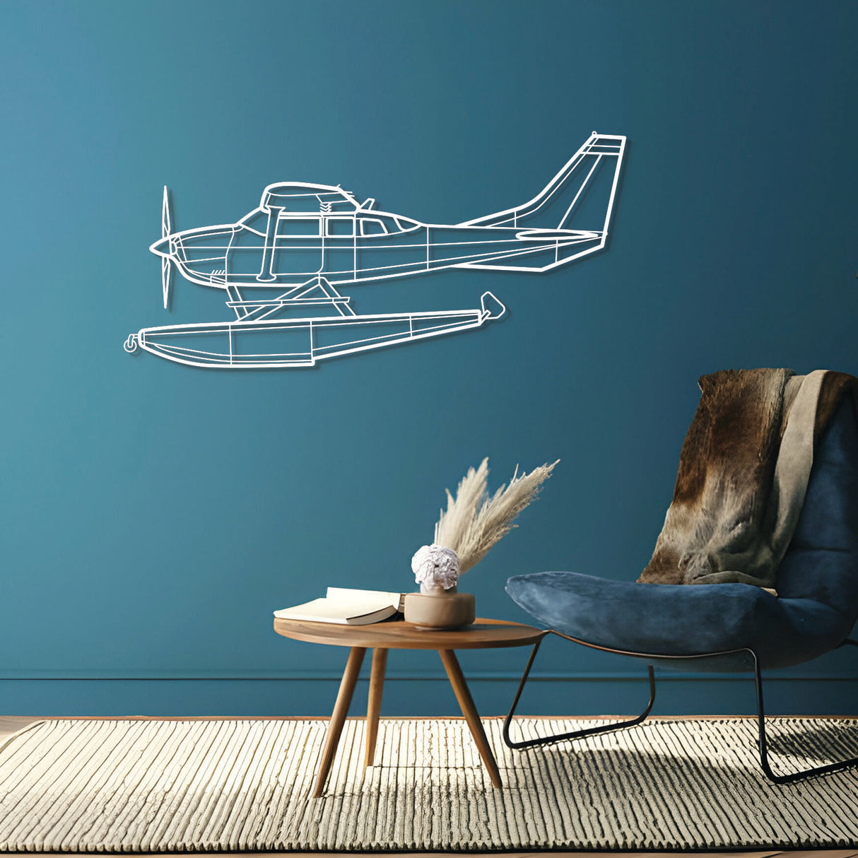 206 Turbo Stationair Metal Aircraft Wall Art - NCP0206