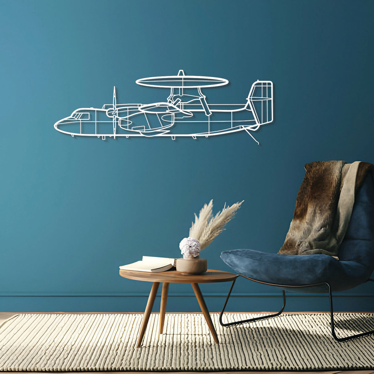 E-2C Hawkeye Metal Aircraft Wall Art - NCP0272