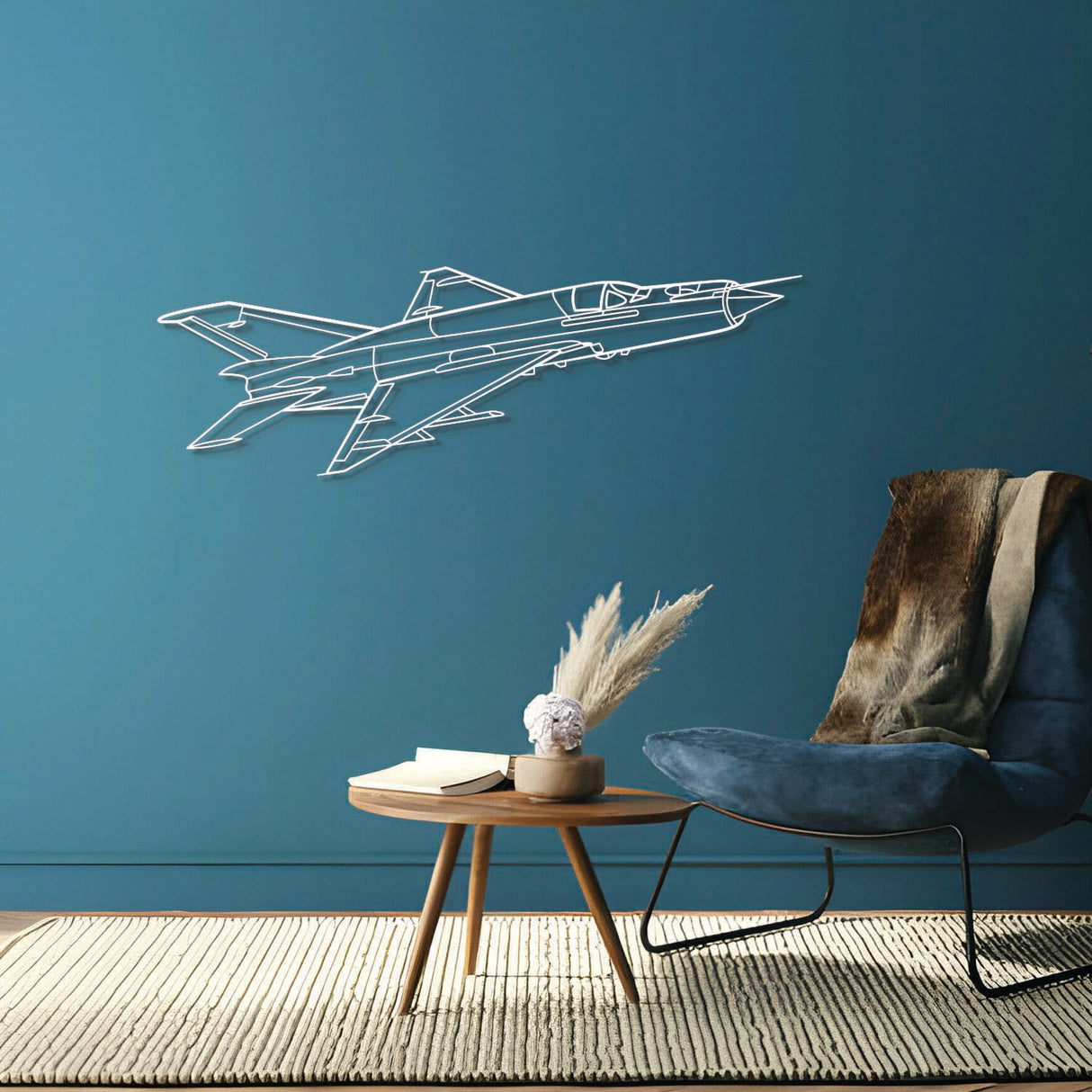 MiG-21 Lancer Angle Metal Aircraft Wall Art - NCP0483