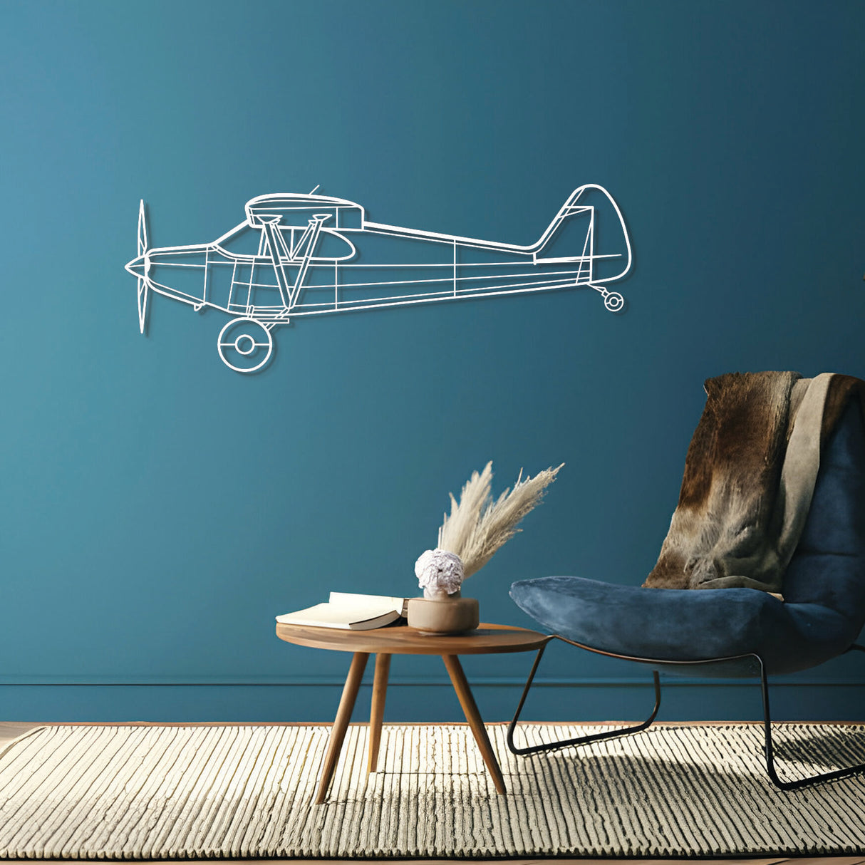 PA-12 Super Cruiser Metal Aircraft Wall Art - NCP0291