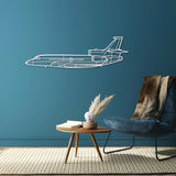 Falcon 7X Metal Aircraft Wall Art - NCP0086