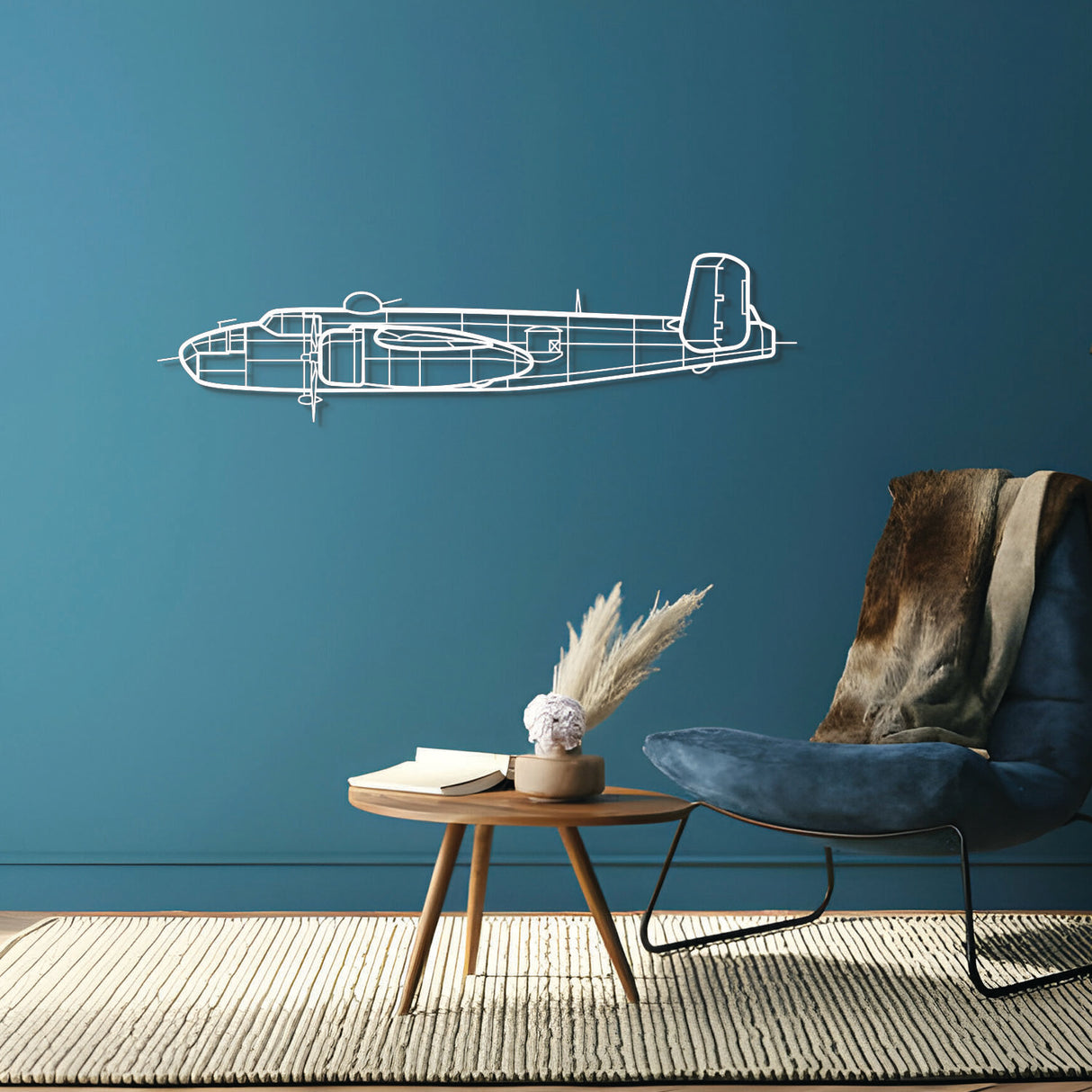 B25J Metal Aircraft Wall Art - NCP0214