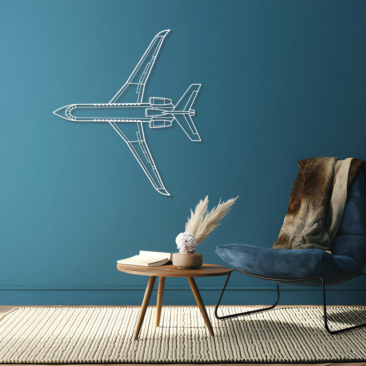 Falcon 900EX Top Metal Aircraft Wall Art - NCP0379