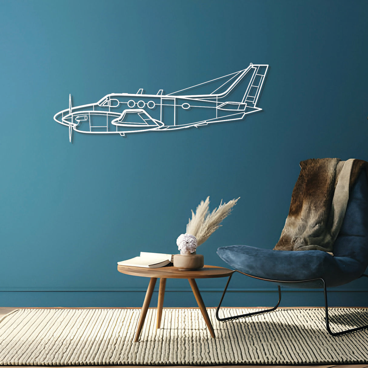 King Air C90A Metal Aircraft Wall Art - NCP0287