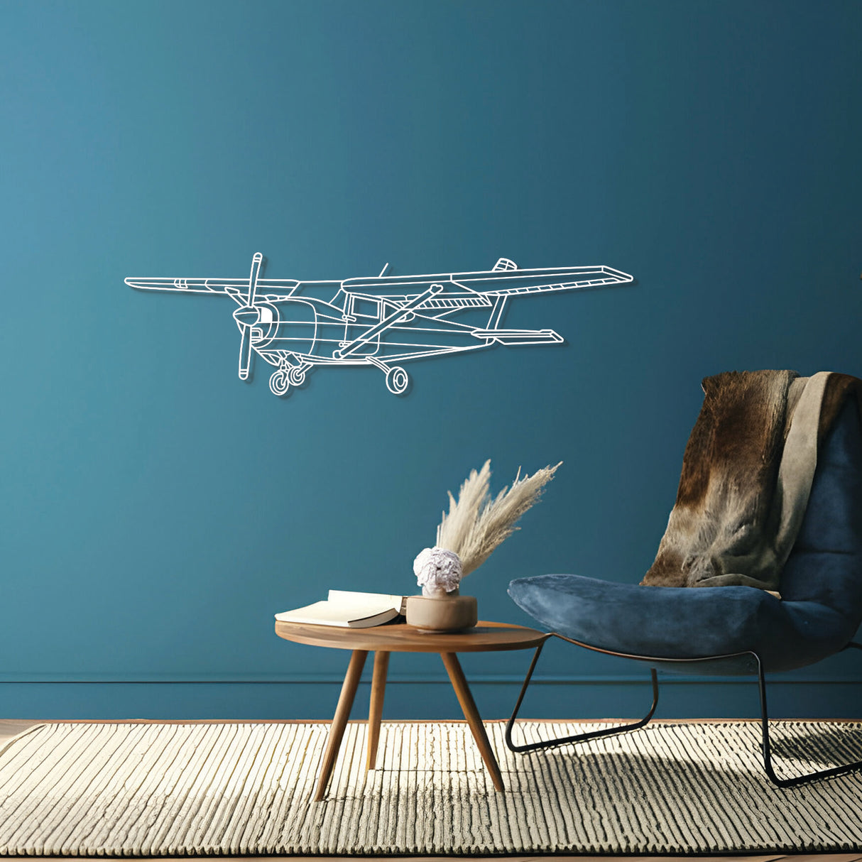 182 Skylane Front Angle Metal Aircraft Wall Art - NCP0454