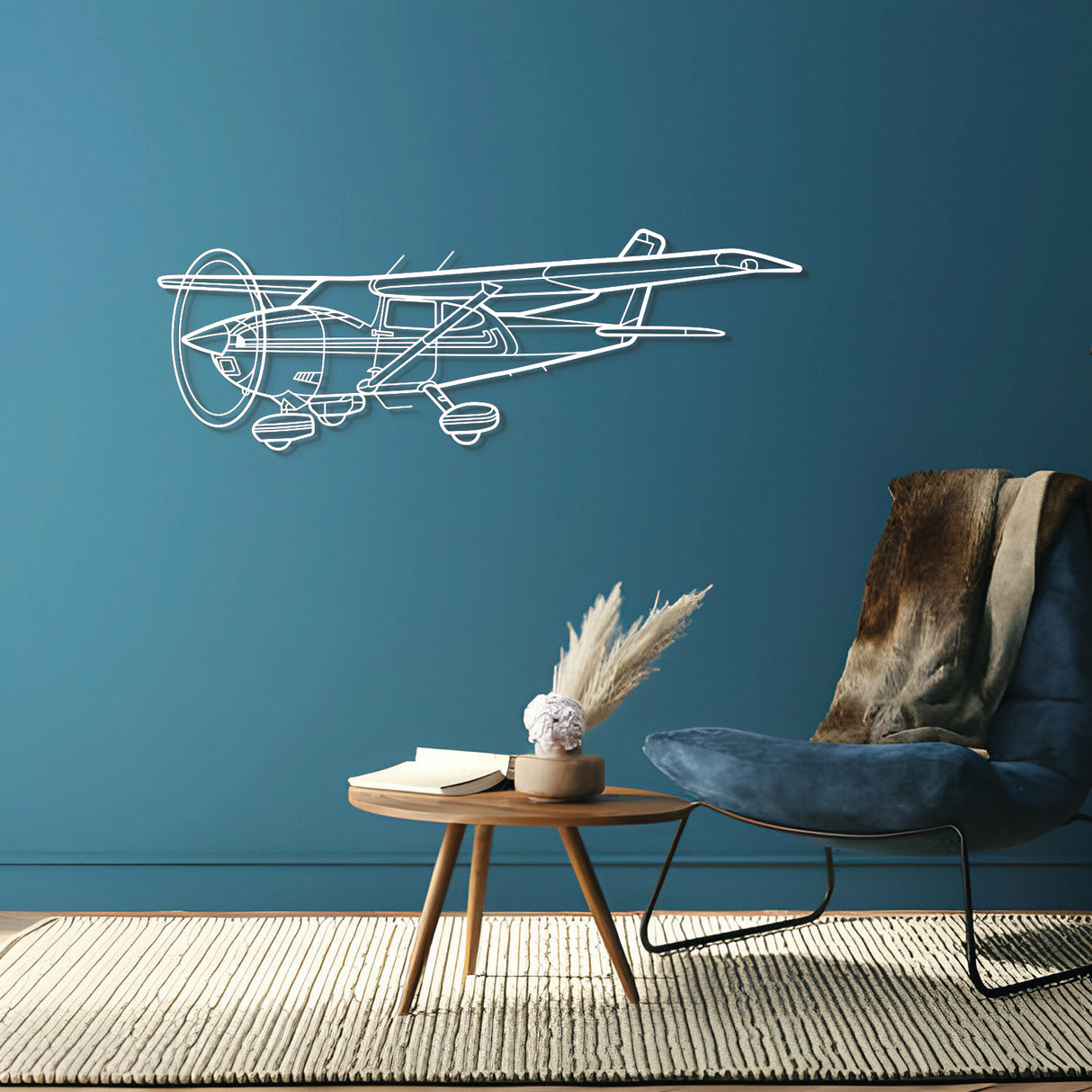 182Q Skylane Angle Metal Aircraft Wall Art - NCP0355