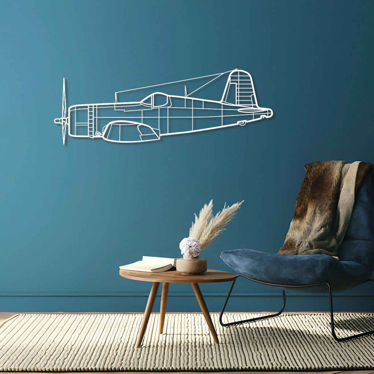 F4U-1A Corsair Metal Aircraft Wall Art - NCP0276