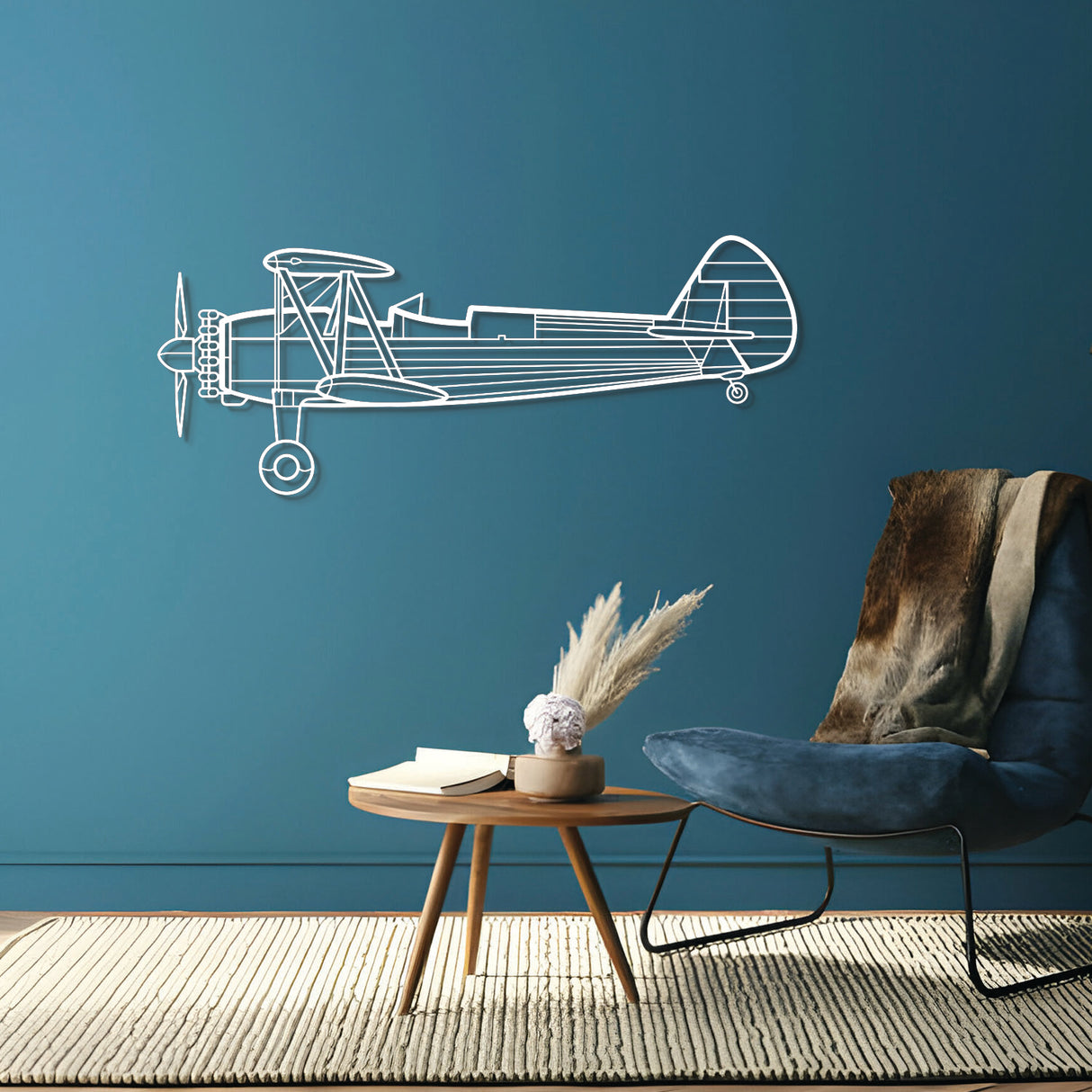 Stearman 75 Metal Aircraft Wall Art - NCP0136