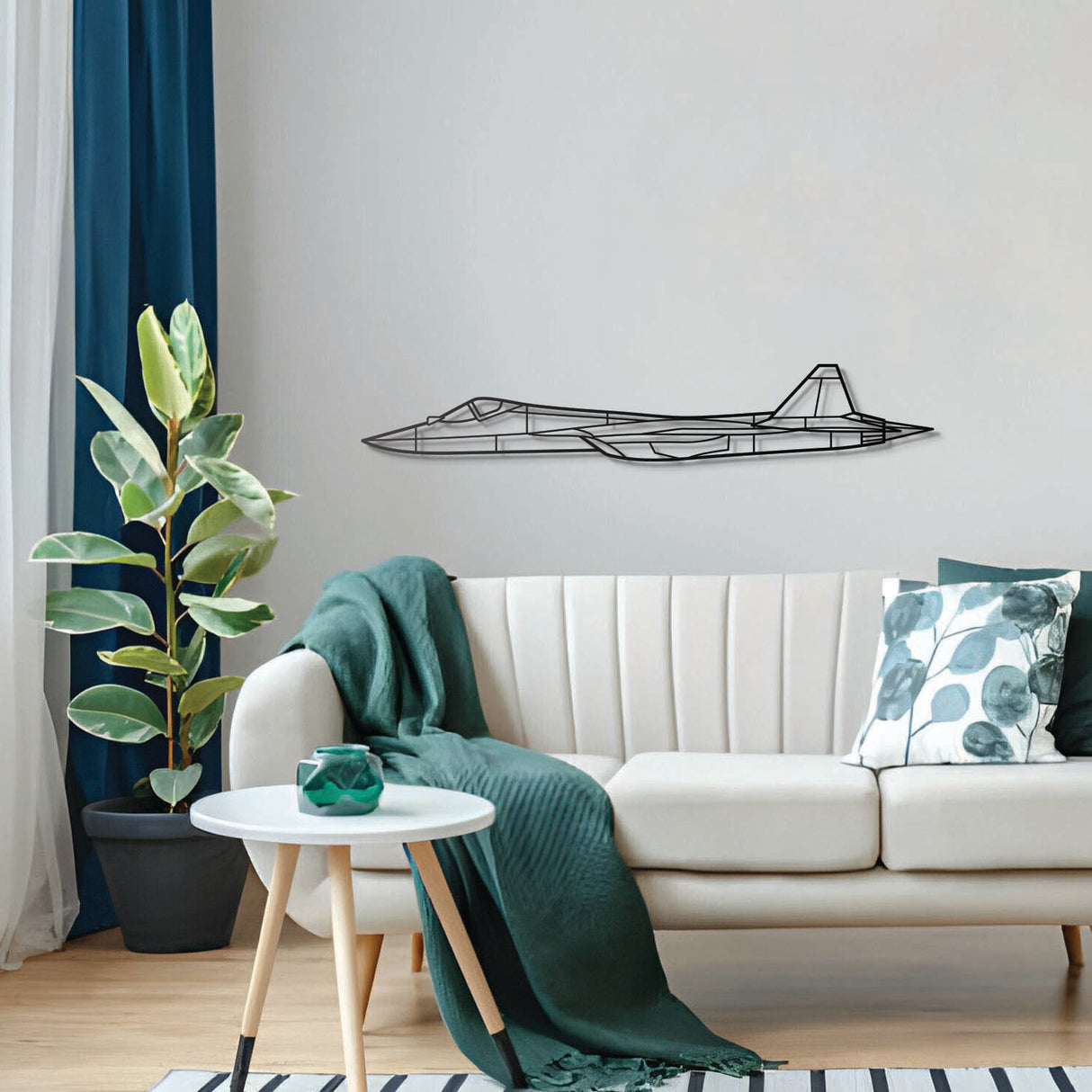 SU-57 Metal Aircraft Wall Art - NCP0494