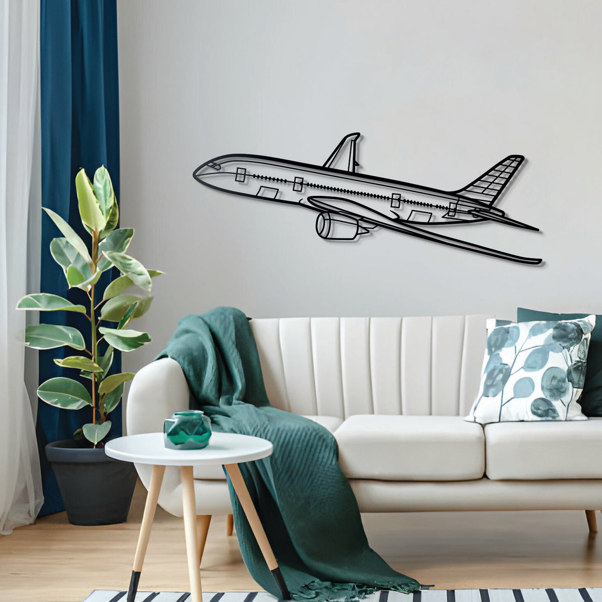 787 Angle Metal Aircraft Wall Art - NCP0013