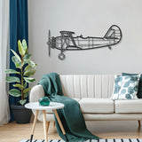 Historic WWII-era N3N‑3 primary trainer biplane – powder‑coated matte finish blends seamlessly with contemporary interiors