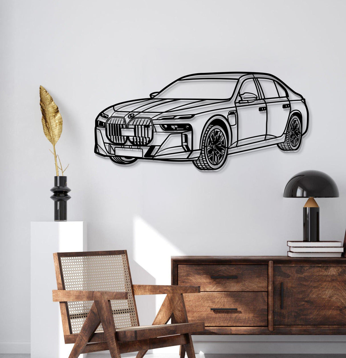 M760 XDrive Limousine Perspective Metal Car Wall Art - NC1244