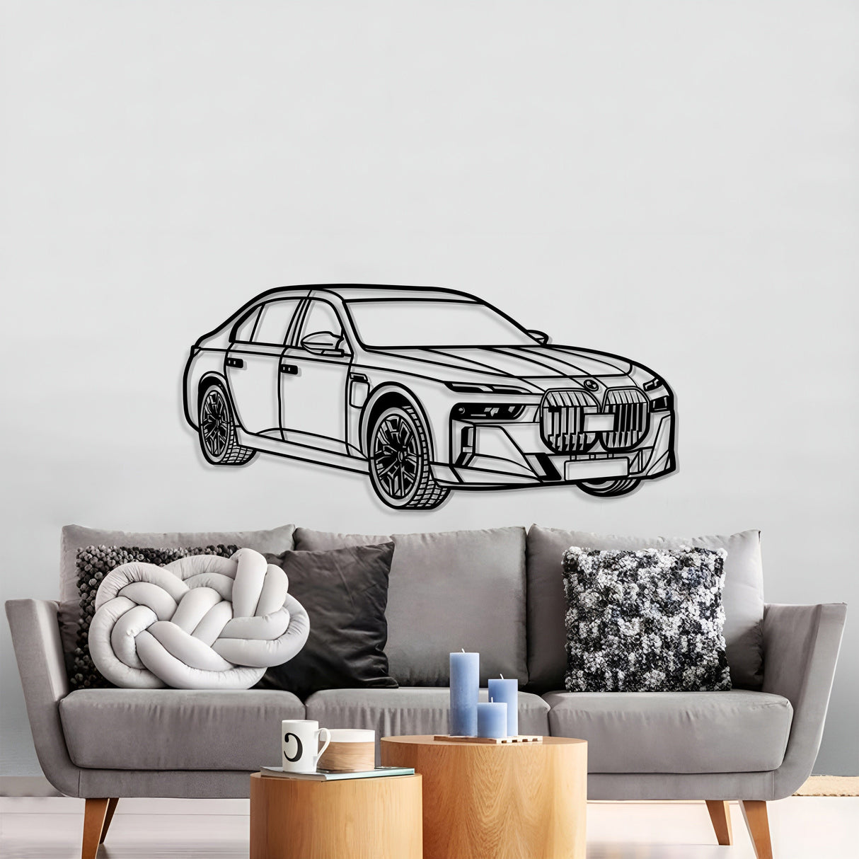 M760 XDrive Limousine Perspective Metal Car Wall Art - NC1244