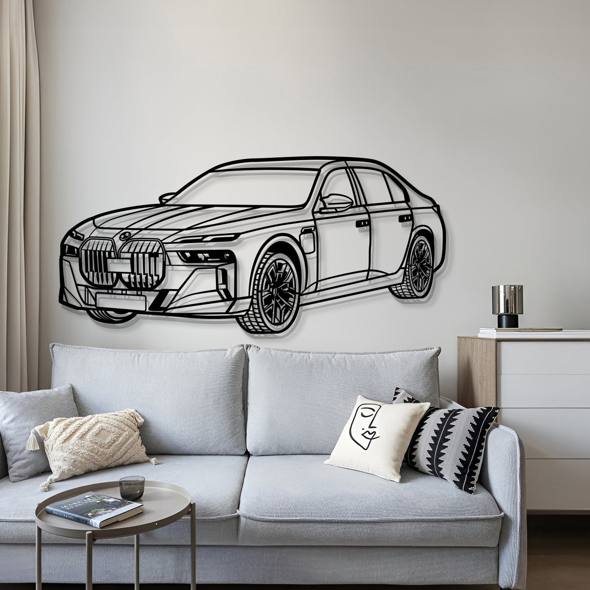 M760 XDrive Limousine Perspective Metal Car Wall Art - NC1244