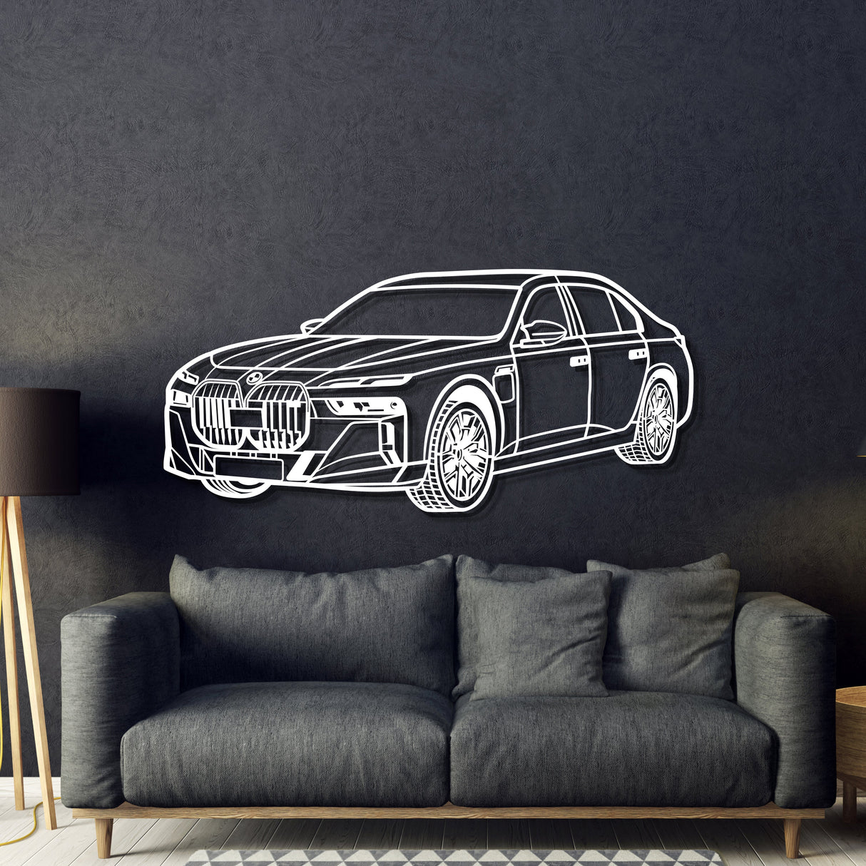 M760 XDrive Limousine Perspective Metal Car Wall Art - NC1244