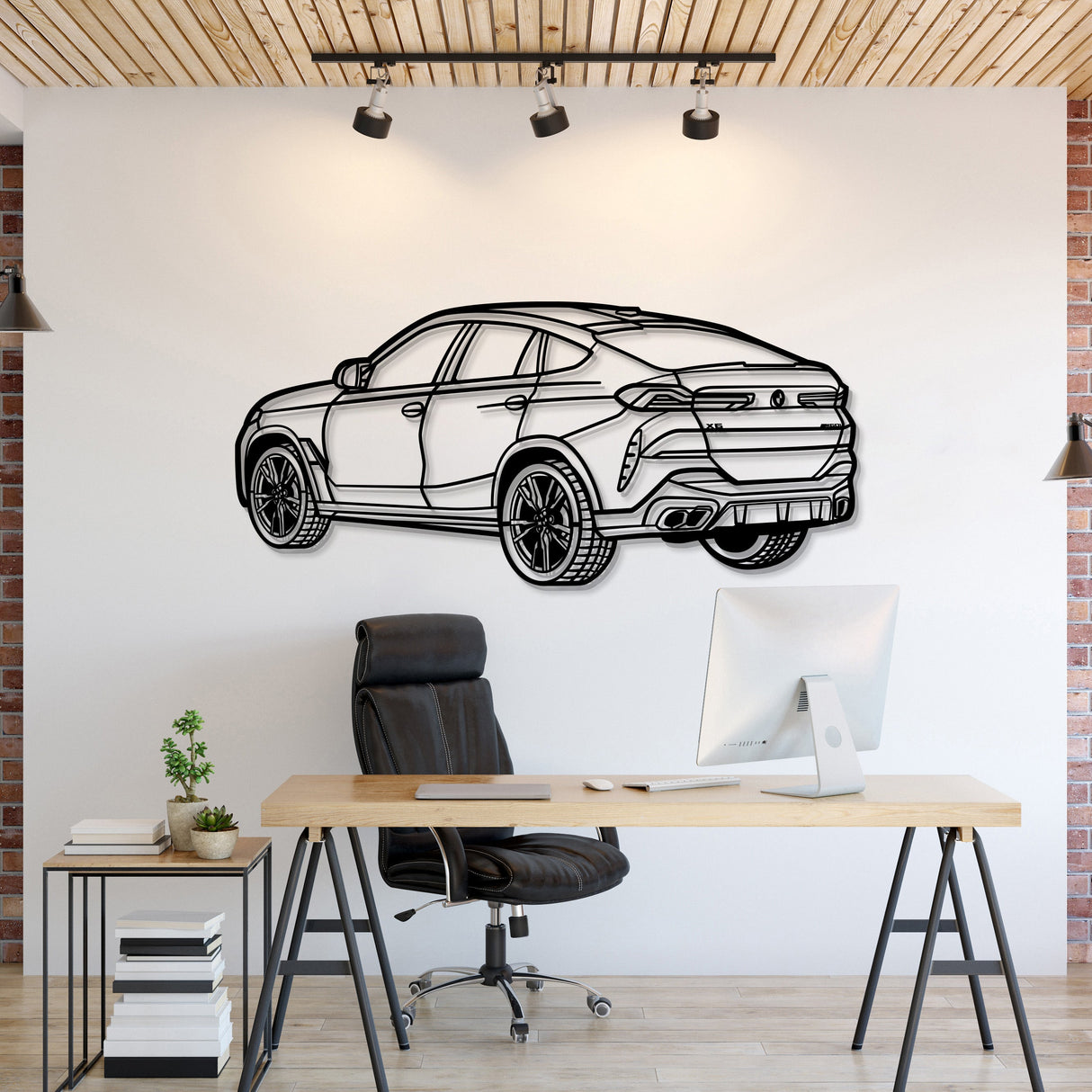 X6 Perspective Metal Car Wall Art - NC1245