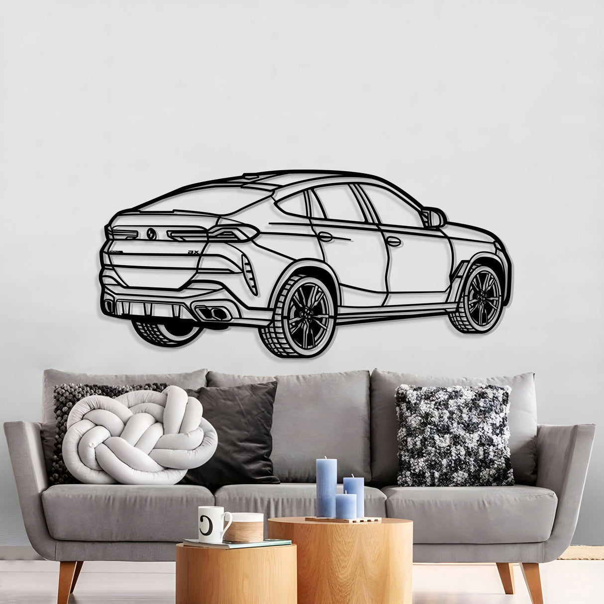 X6 Perspective Metal Car Wall Art - NC1245