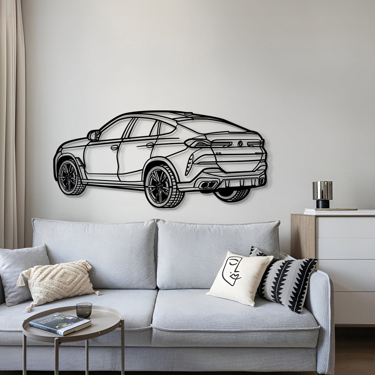 X6 Perspective Metal Car Wall Art - NC1245