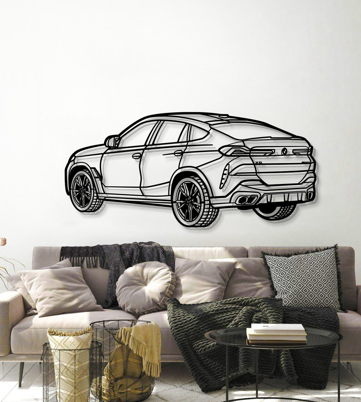 X6 Perspective Metal Car Wall Art - NC1245