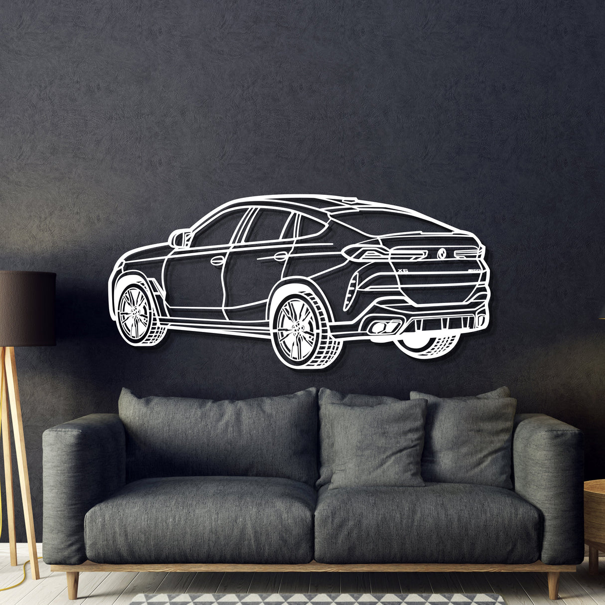 X6 Perspective Metal Car Wall Art - NC1245