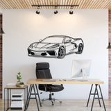 Corvette C8 Perspective Metal Car Wall Art - NC1125