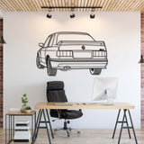 E30 Back View Perspective Metal Car Wall Art - NC1225