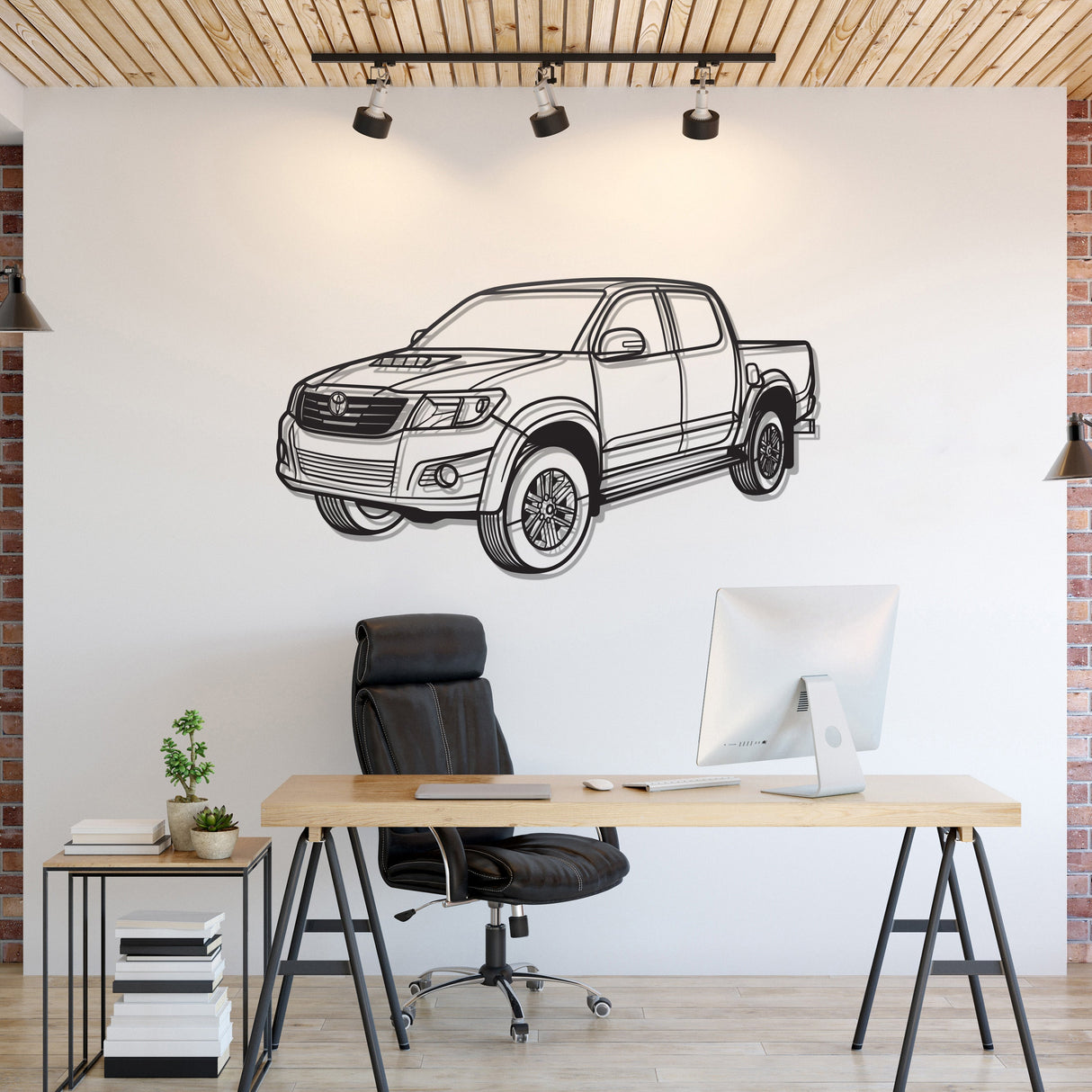 2012 Hilux Perspective Metal Car Wall Art - NC1204