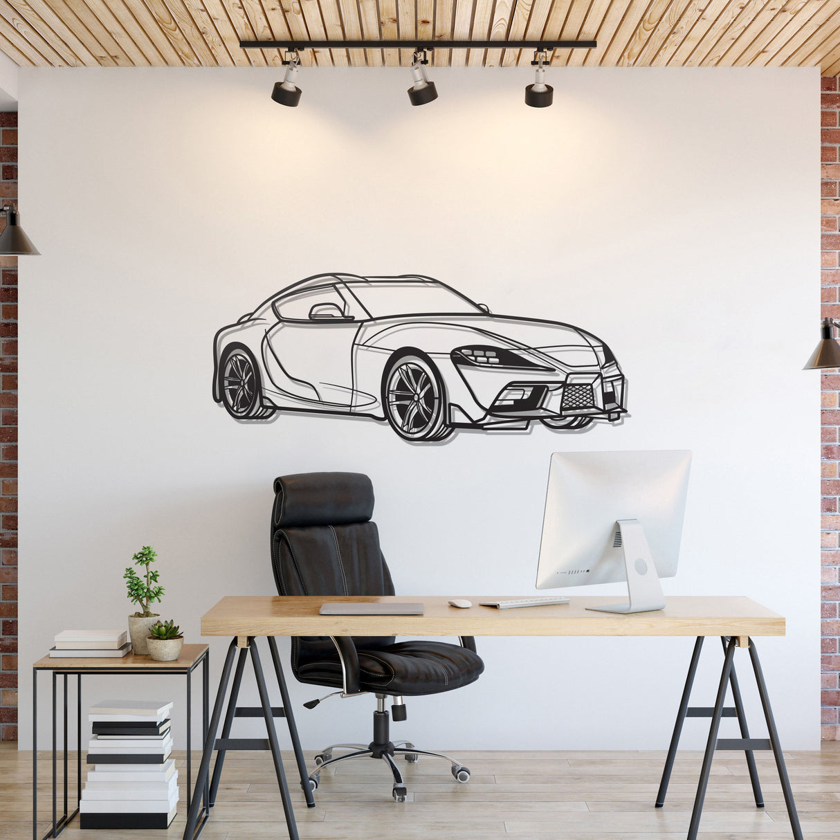 Supra MK5 Perspective Metal Car Wall Art - NC1137