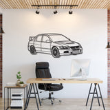 Lancer Evo IX Perspective Metal Car Wall Art - NC1131