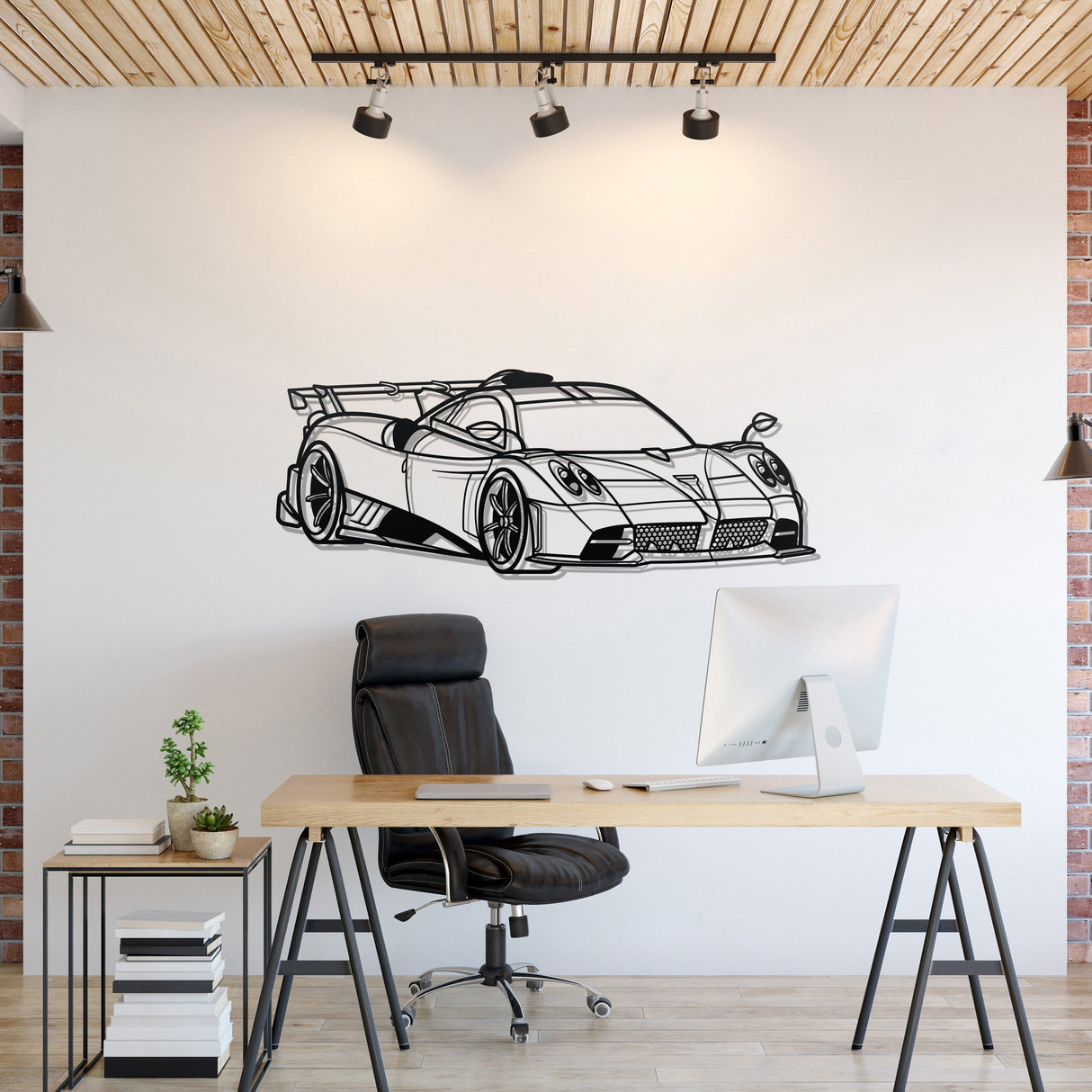 Imola Perspective Metal Car Wall Art - NC1220